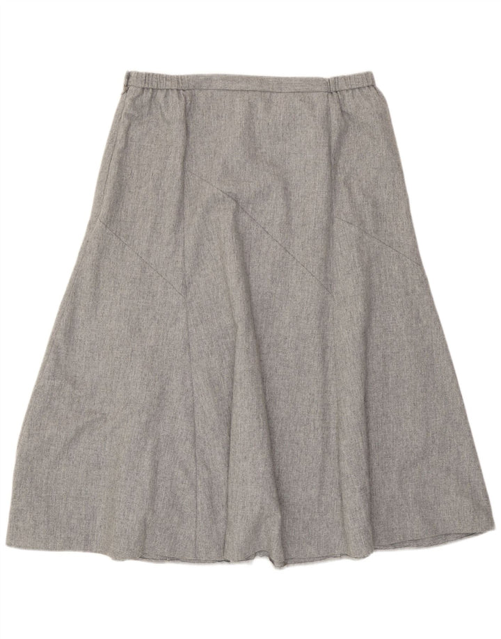 Saia feminina Cotswold em linha A UK 18 XL W36 poliéster manchado cinza