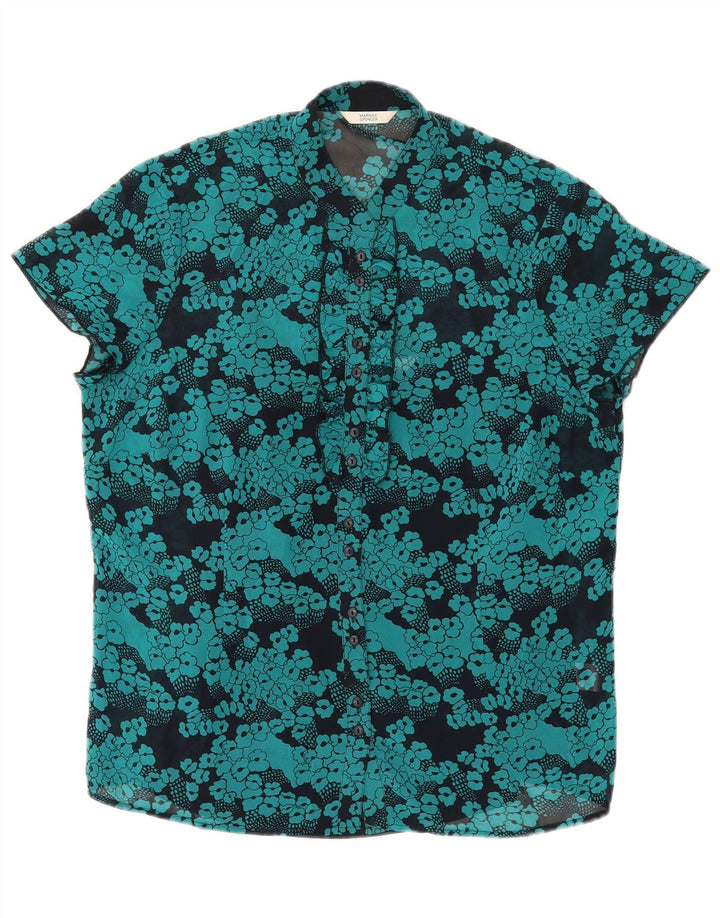 Blusa feminina MARKS & SPENCER UK 16 grande floral multicolorida
