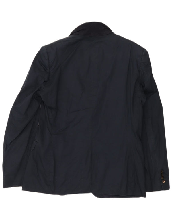 Jaqueta Blazer Masculina Reiss com 2 Botões Reino Unido 42 XL Azul Marinho Algodão
