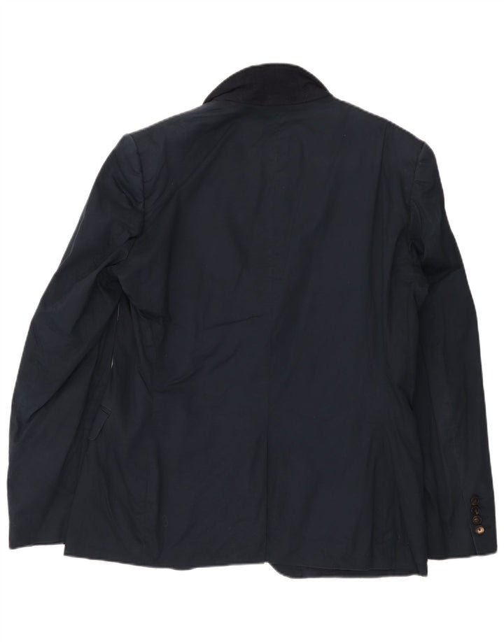 Jaqueta Blazer Masculina Reiss com 2 Botões Reino Unido 42 XL Azul Marinho Algodão