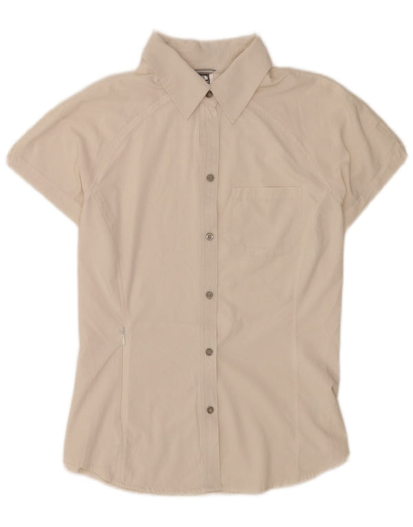Camisa feminina The North Face manga curta regular fit Reino Unido 12 médio bege