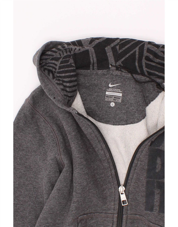 Suéter Nike Boys Graphic Zip com capuz 6-7 anos cinza
