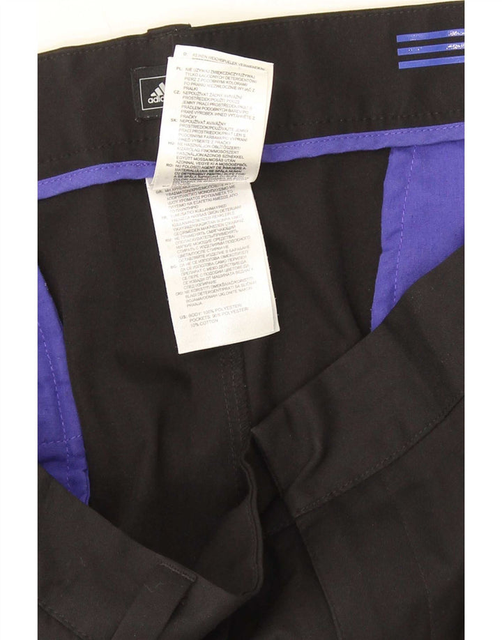 Adidas Mens Straight Suit Calças W40 L30 Poliéster Preto