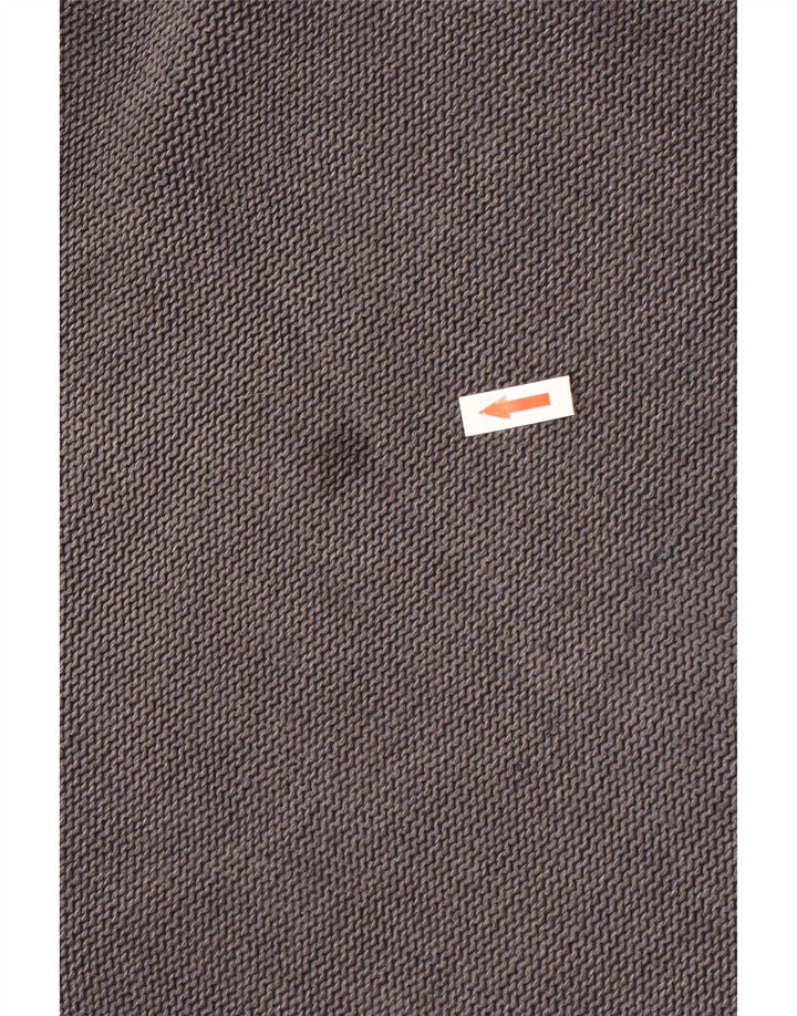 WEIRD FISH Suéter masculino com gola e zíper, pequeno, cinza, algodão colorblock