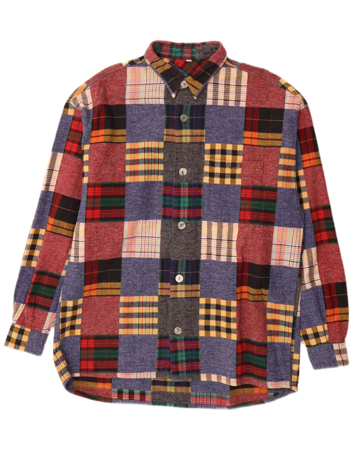 Camisa masculina de flanela Signum de algodão xadrez médio multicolorido