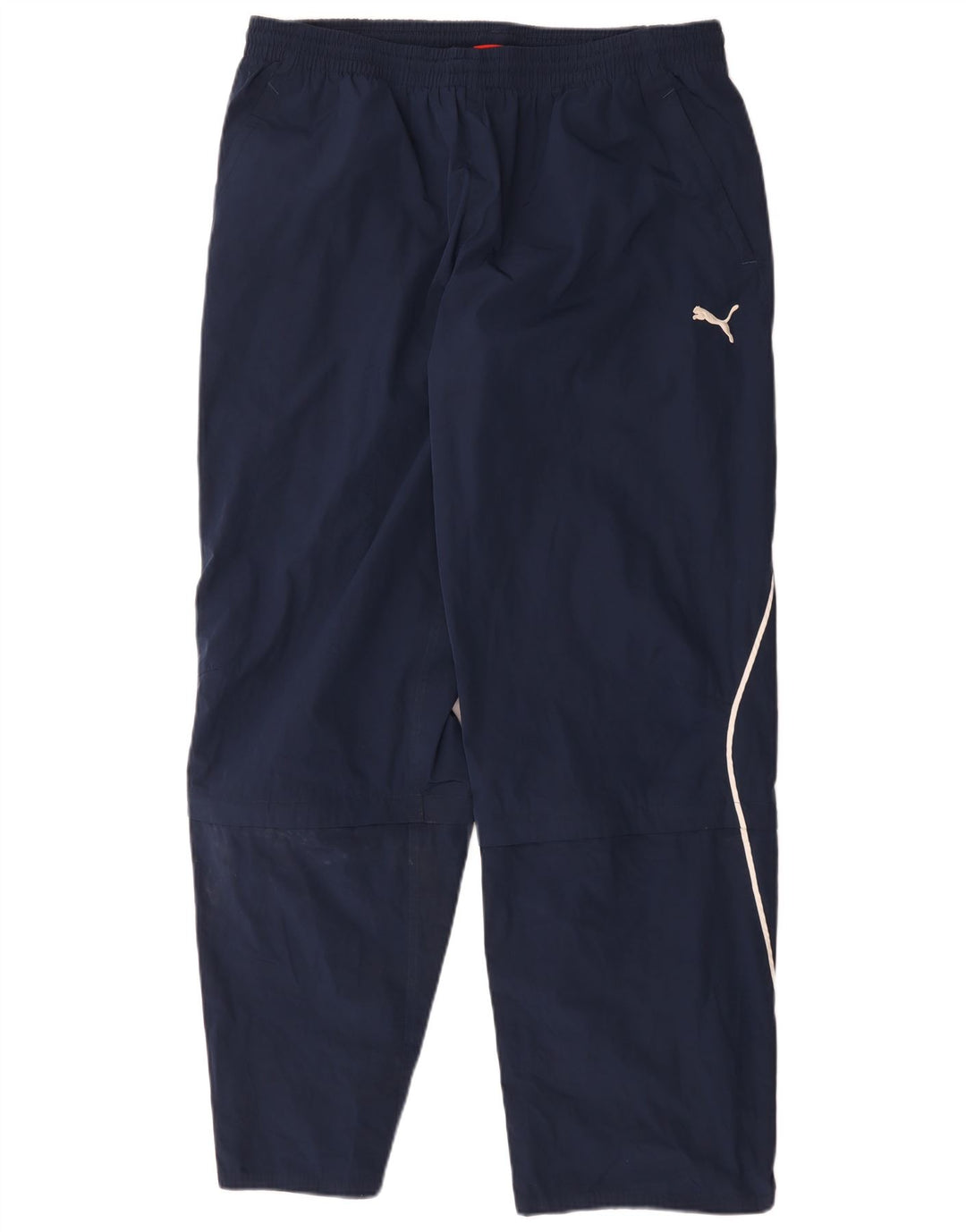 Calça de treino masculina Puma grande poliéster azul marinho