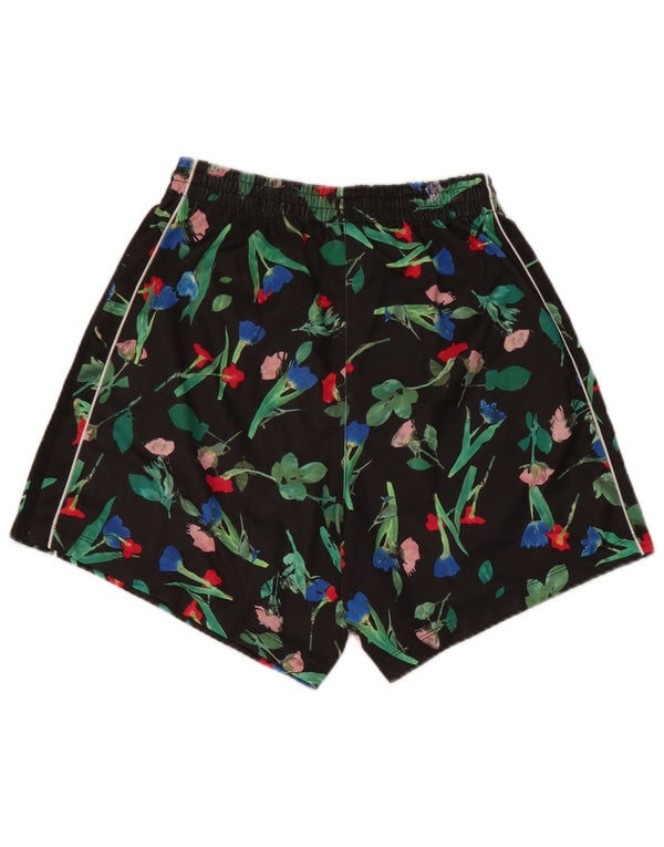 Adidas Womens Sport Shorts UK 8 Pequeno Poliéster Floral Preto