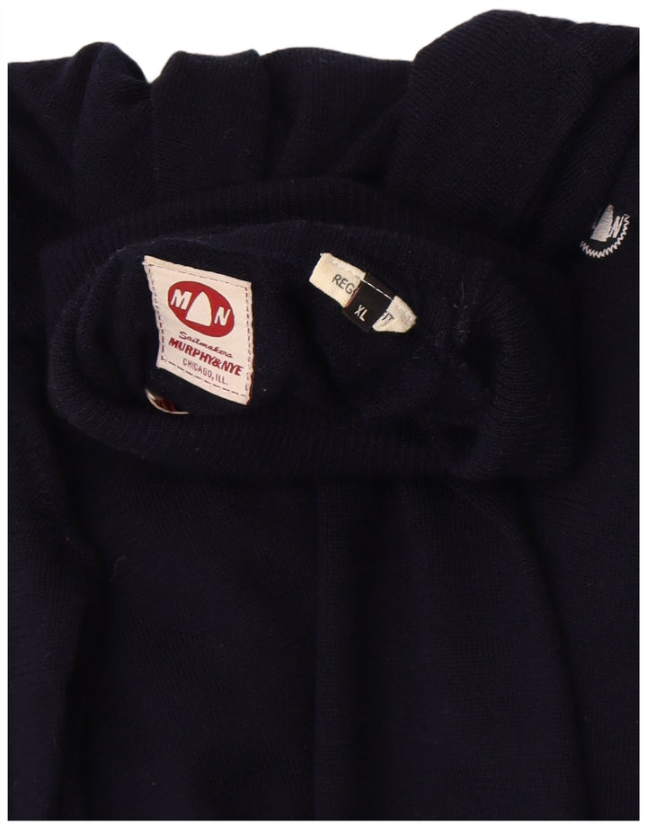 Suéter feminino Murphy & Nye com ajuste regular e gola redonda XL azul marinho