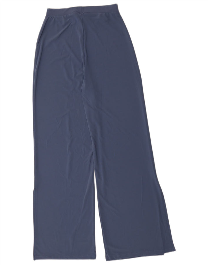 Calça de treino feminina Zara cintura alta UK 8 poliéster azul pequeno