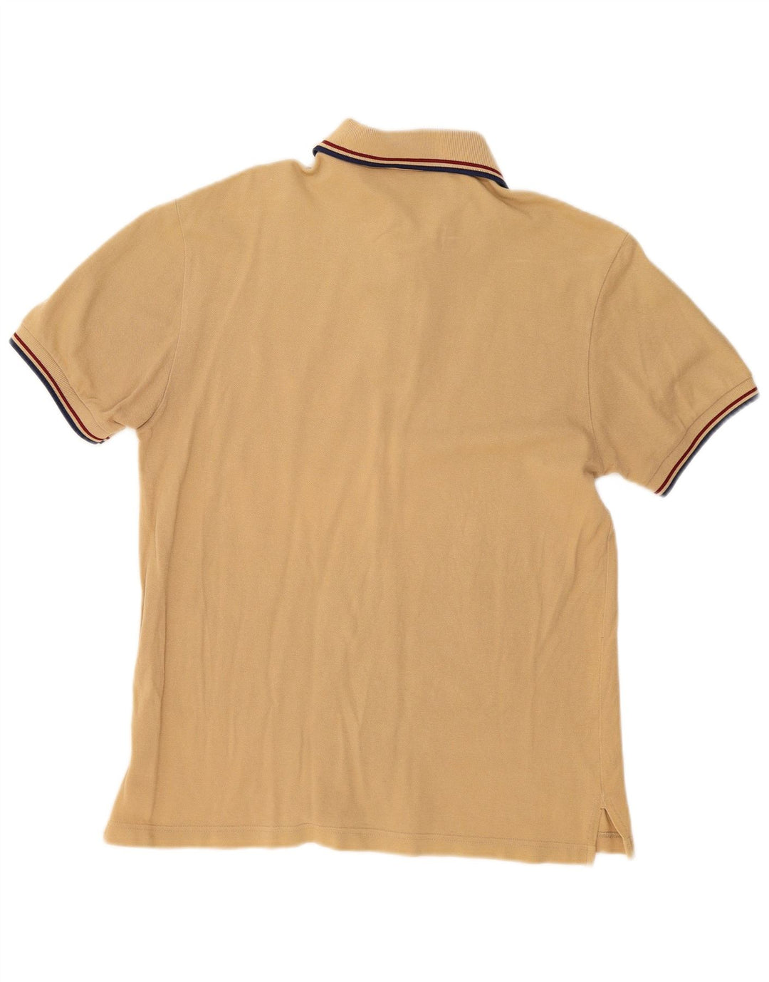 Camisa polo masculina Fred Perry pequena algodão bege