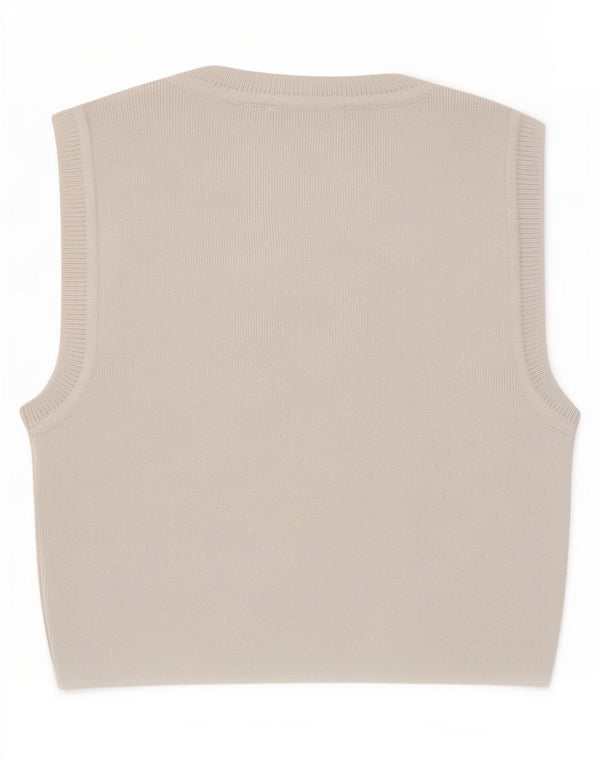 Colete feminino Zara UK 8 pequeno viscose branca