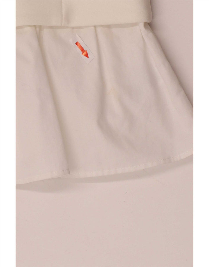 Zara Womens Cami Top UK 12 Médio Branco Colorblock Poliéster
