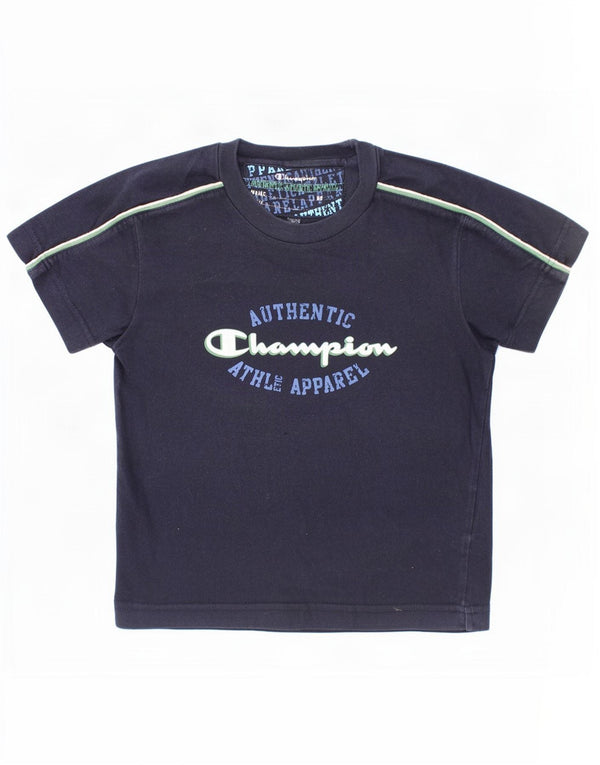 Camiseta Champion Boys Graphic Top 5-6 Anos XS Azul Marinho Algodão