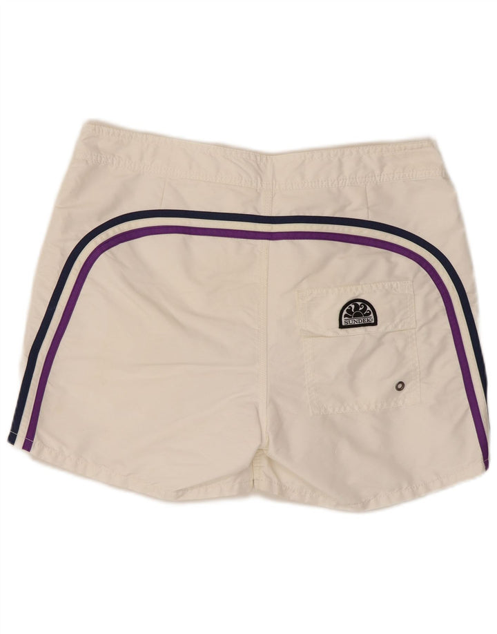 Shorts de natação masculino Sundek grande poliéster branco