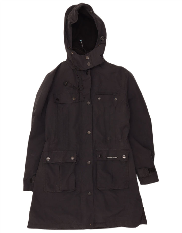 Jaqueta parka feminina com capuz TUCANO URBANO UK 10 poliéster preto pequeno