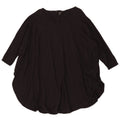 Túnica feminina Cos manga 3/4 oversized Reino Unido 14 viscose preta média