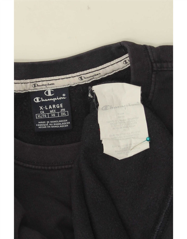 Champion moletom masculino jumper XL azul marinho algodão