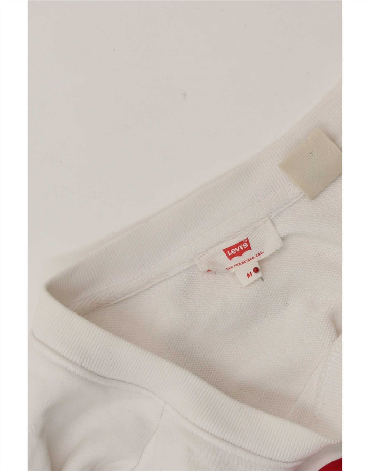 Suéter gráfico feminino Levi's UK 14 médio branco