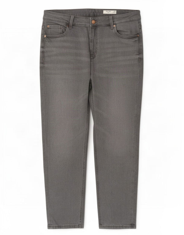 Marks & Spencer Feminino The Lily Slim Jeans Reino Unido 16 Grande W34 L27 Algodão Cinza