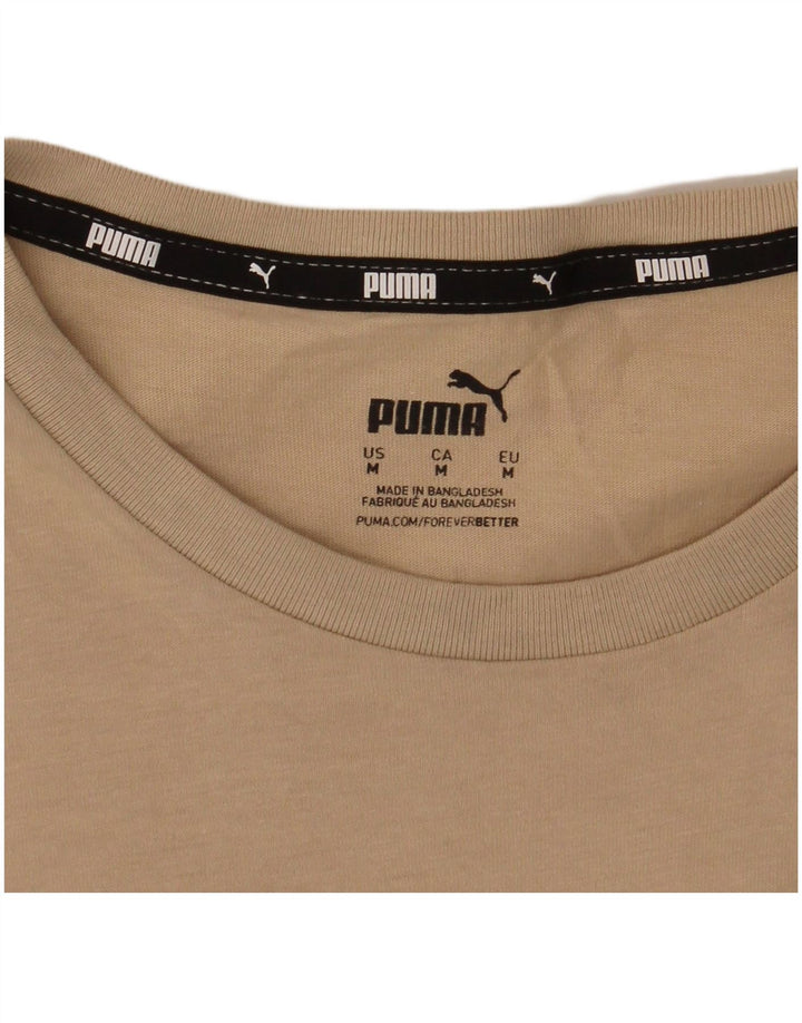 Puma Camiseta Feminina Graphic Top UK 14 Médio Bege