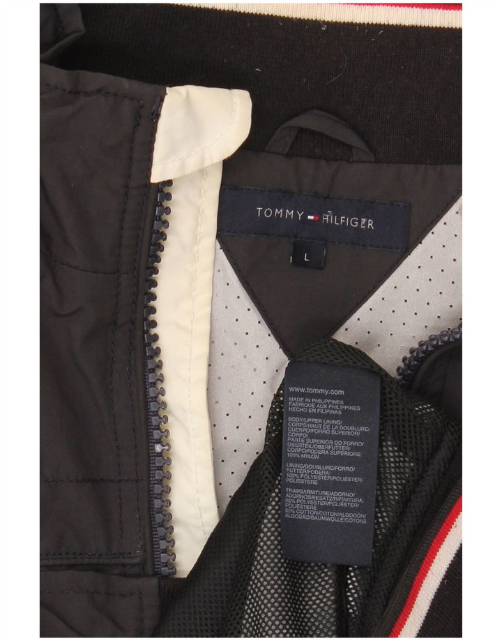 Jaqueta bomber masculina Tommy Hilfiger Reino Unido 40 grande cinza nylon