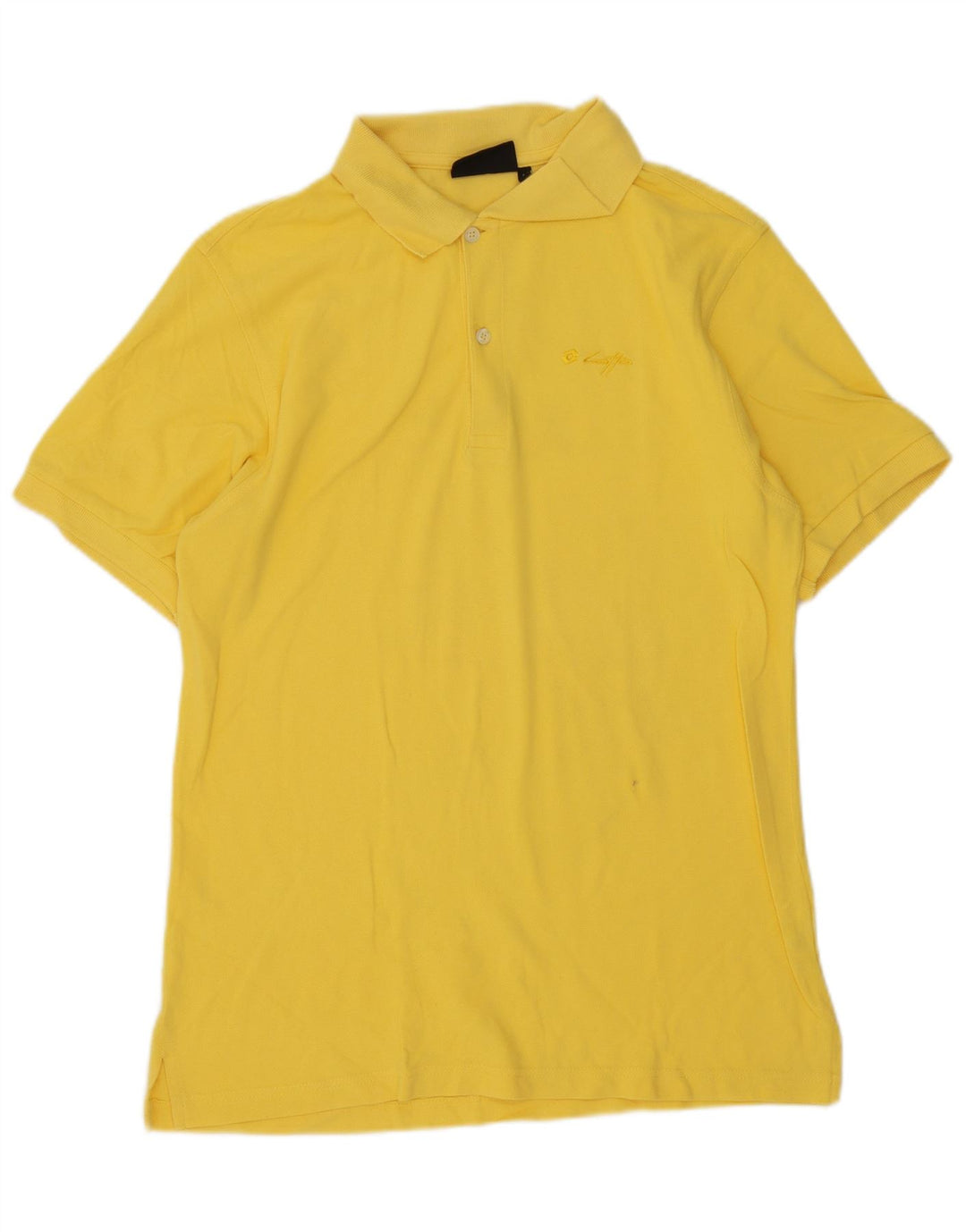 Camisa polo masculina Lotto grande algodão amarelo