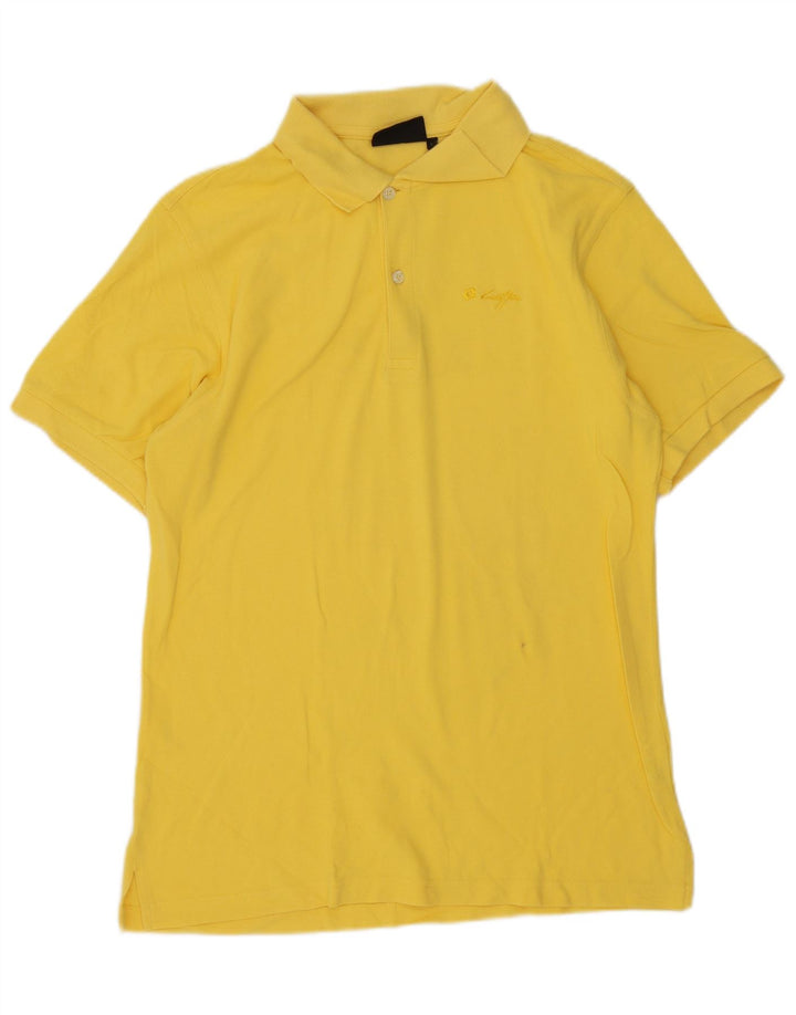 Camisa polo masculina Lotto grande algodão amarelo