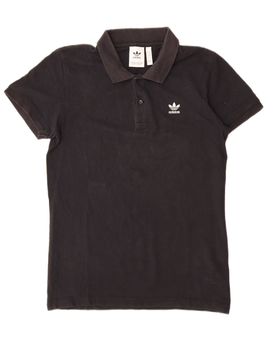 Camisa polo masculina Adidas médio algodão preto