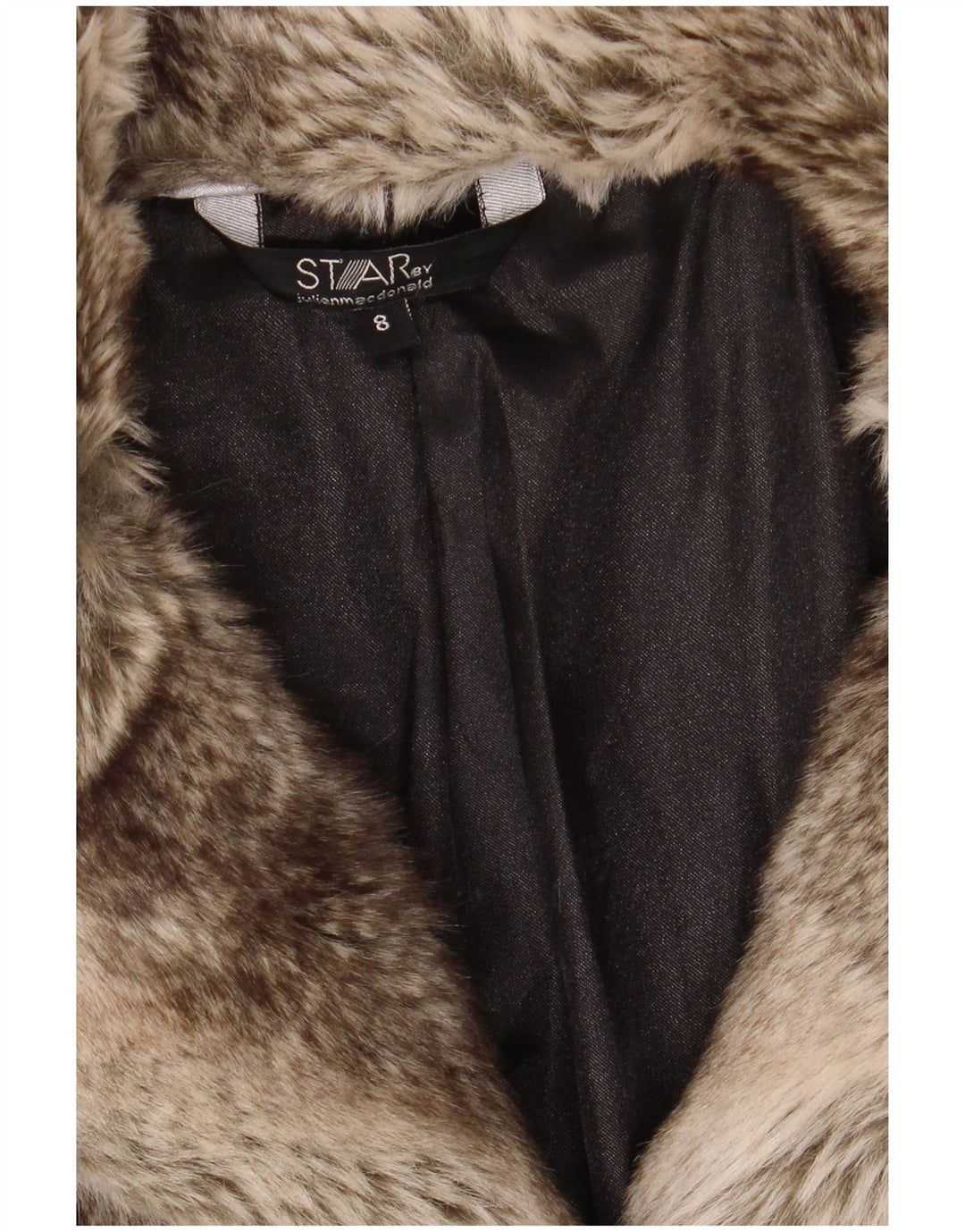 Jaqueta feminina STAR BY JULIEN MACDONALD Reino Unido 8 pequena estampa animal bege