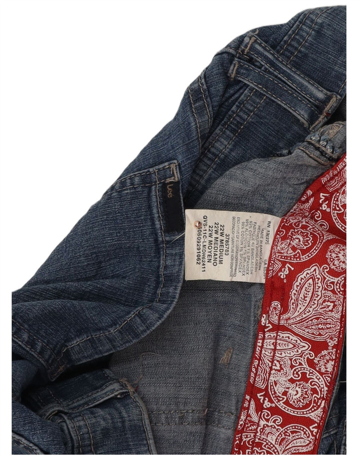 Shorts jeans cargo feminino Lee US 22 3XL W42 algodão azul
