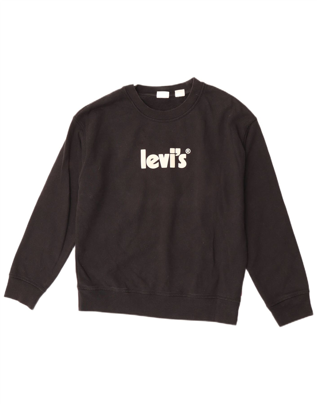 Levi's moletom gráfico masculino jumper pequeno algodão preto