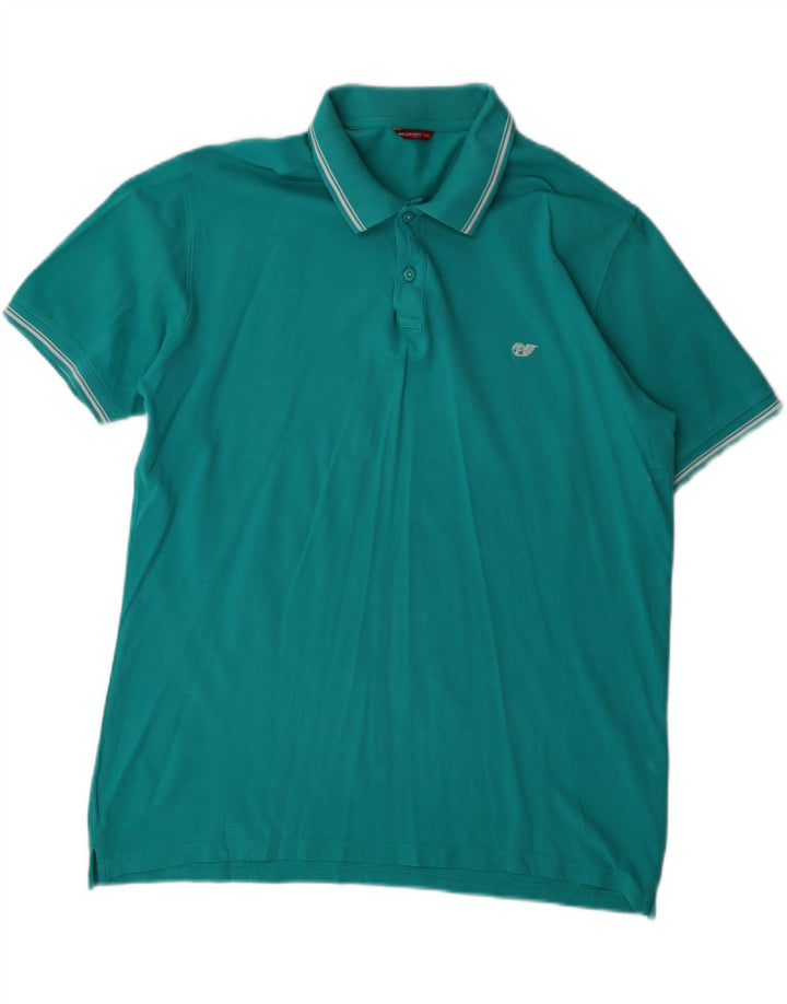 Camisa polo masculina CARRERA 2XL algodão turquesa