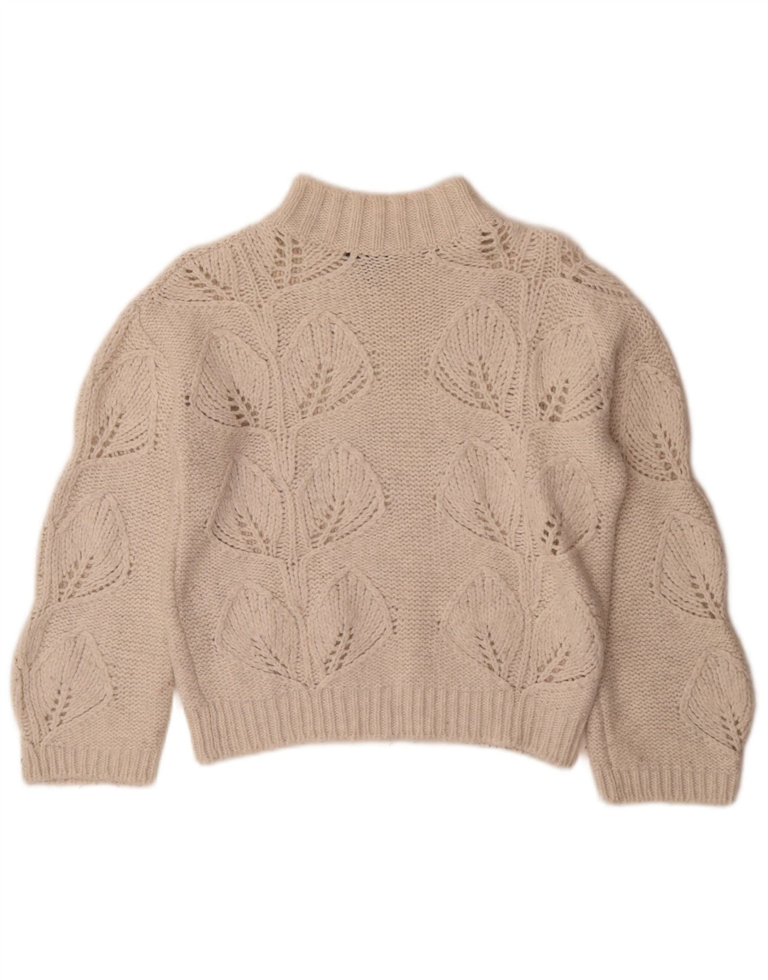 Suéter feminino Massimo Dutti com gola tartaruga UK 4 XS branco