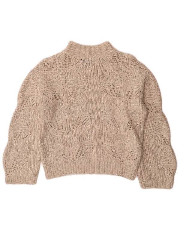 Suéter feminino Massimo Dutti com gola tartaruga UK 4 XS branco