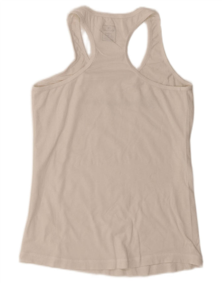 Colete gráfico feminino Champion UK 14 grande branco