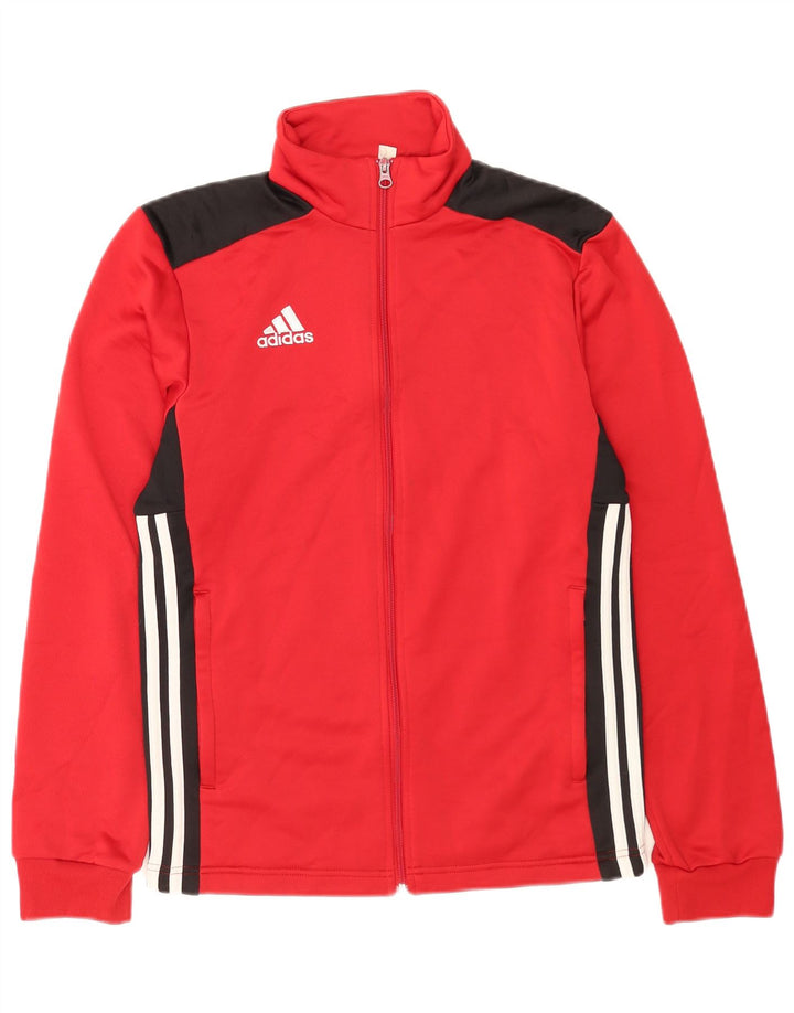 Adidas Mens Treino Top Jacket Pequeno Poliéster Colorblock Vermelho