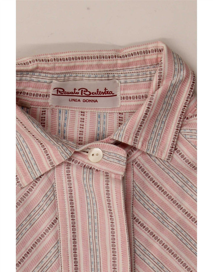 Camisa Renato Balestra Mulher IT 44 Médio Listrado Rosa