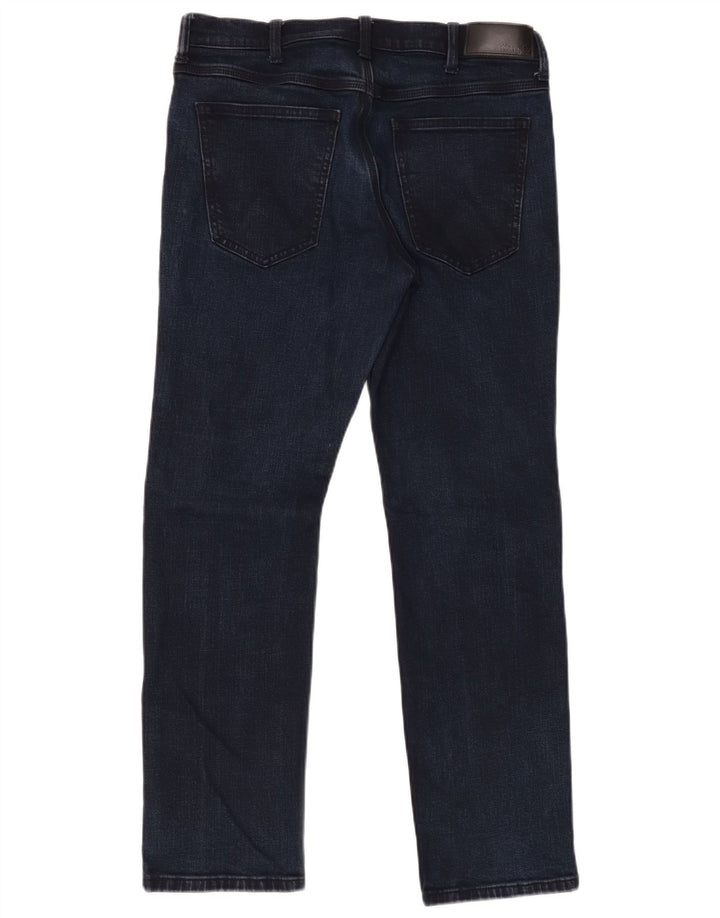 Calça jeans reta regular masculina WRANGLER W32 L30 algodão azul marinho