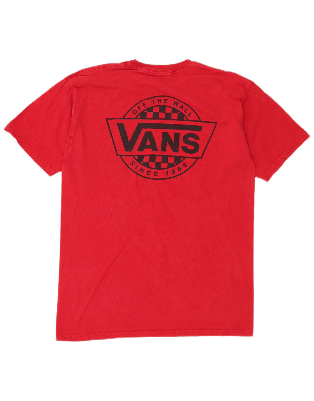 Camiseta masculina gráfica VANS Top médio algodão vermelho