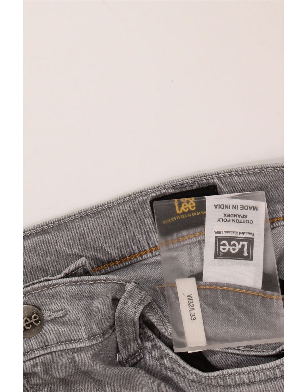 Jeans retos masculinos LEE W32 L29 algodão cinza
