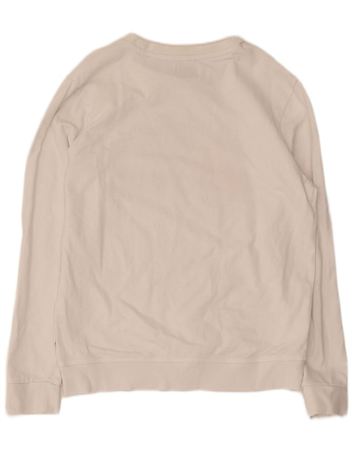Suéter gráfico feminino Americanino UK 12 algodão branco médio