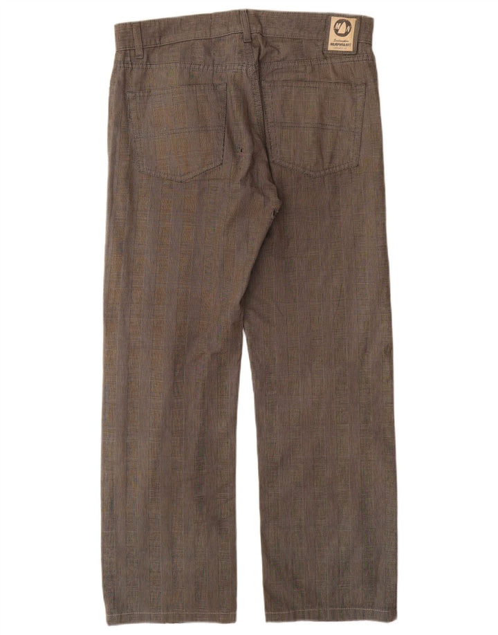 Calça casual reta masculina MURPHY & NYE W33 L30 cinza Houndstooth