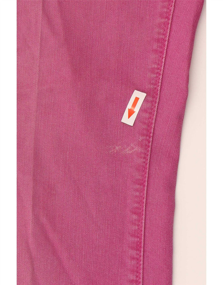 Jeans retos femininos Trussardi W30 L30 algodão rosa
