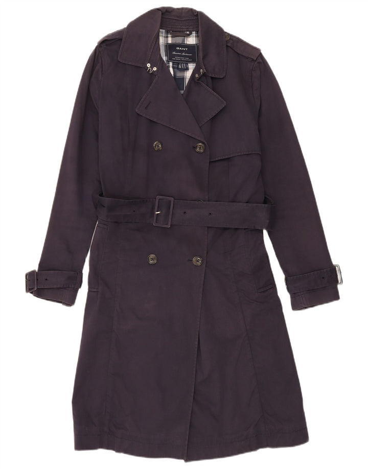 Gant Trench Coat feminino Reino Unido 14 algodão azul marinho médio