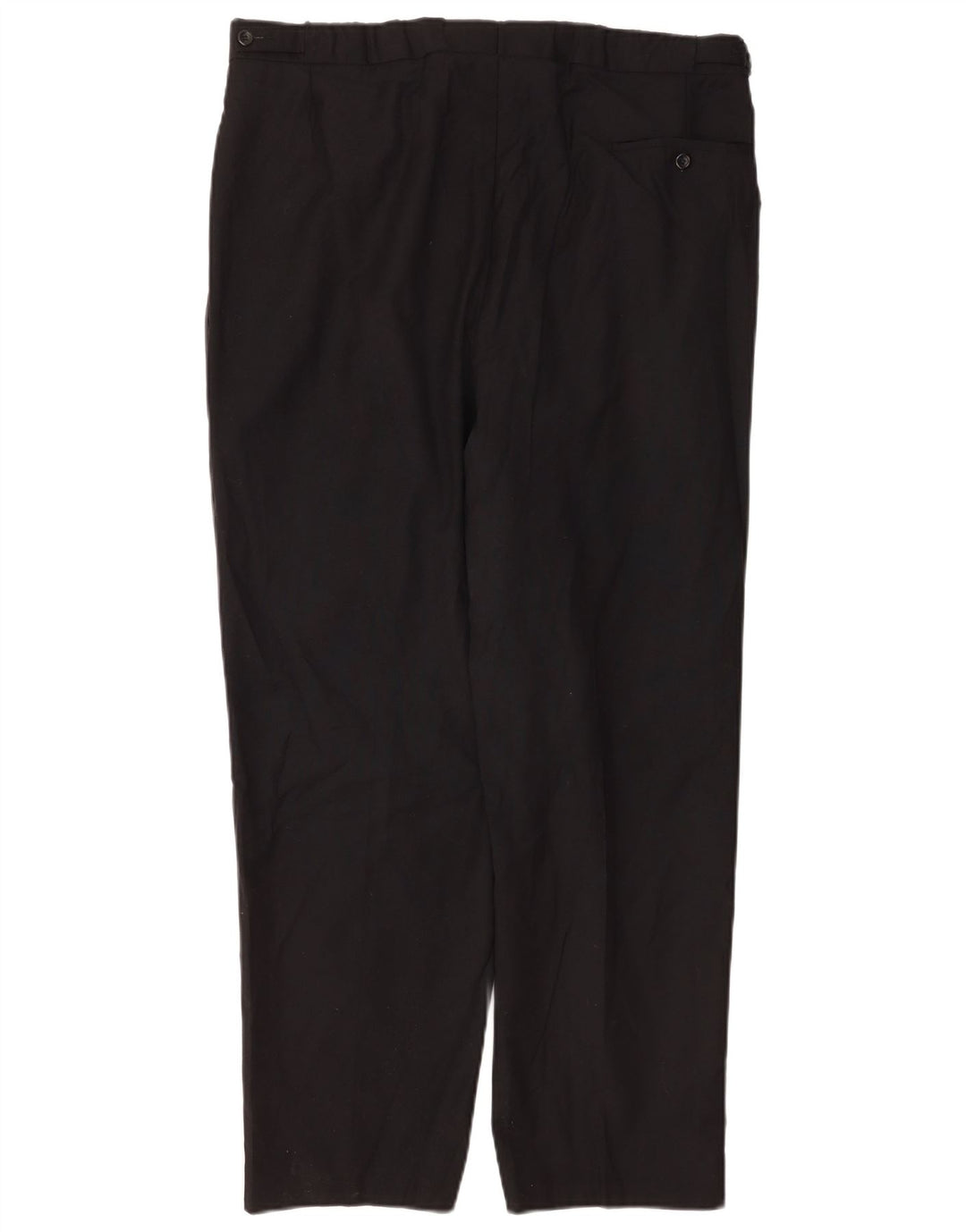 Pierre Cardin Mens Pegged Suit Calças W38 L29 Lã Preta