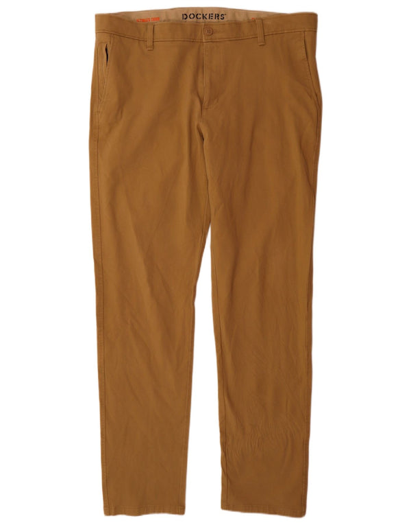 Calça Dockers Mens Slim Chino W38 L34 Algodão Bege