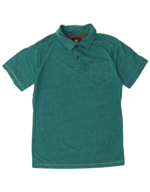 Polo Quiksilver Meninos 13-14 Anos Verde Algodão Salpicado