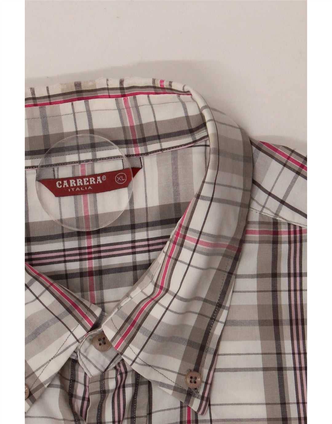 Camisa masculina de manga curta CARRERA XL xadrez multicolorida