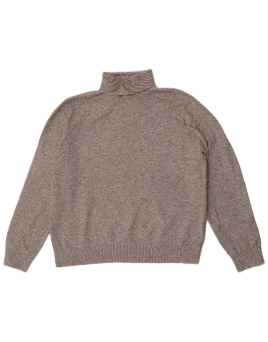 Suéter masculino Marks & Spencer com gola redonda e poliéster cinza médio