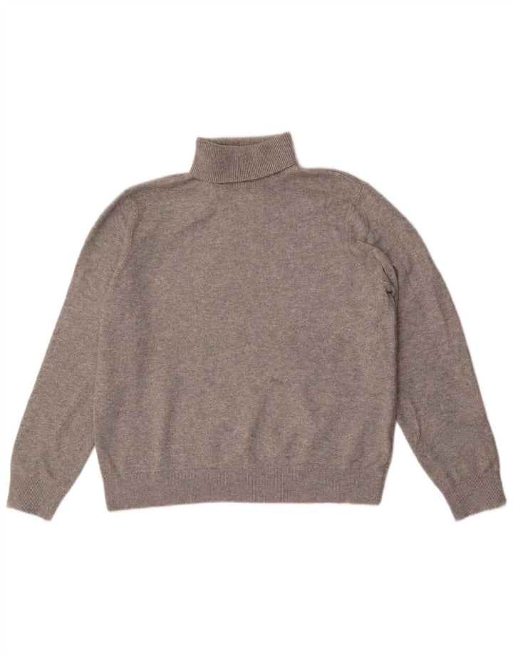 Suéter masculino Marks & Spencer com gola redonda e poliéster cinza médio